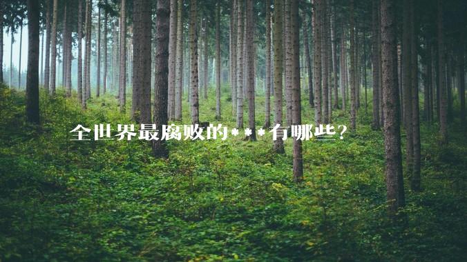 全世界最腐败的***有哪些？