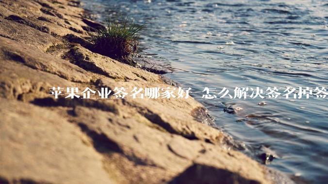 苹果企业签名哪家好 怎么解决签名掉签问题  ？